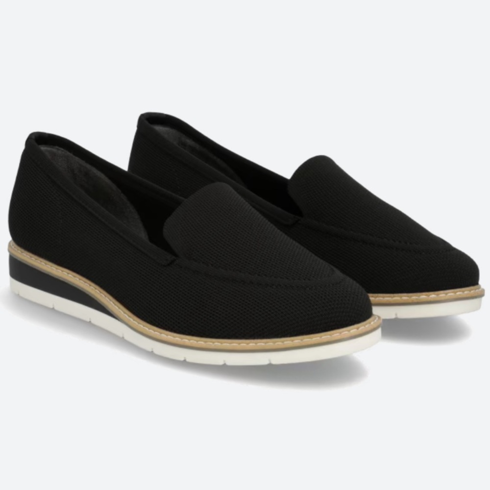 Me Too Shoes Autry15 Flat in Black l Canvas l Loafers l Office l Work l Business